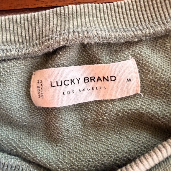 Lucky Brand Sage Green Crew Neck Sweater - Picture 2 of 2